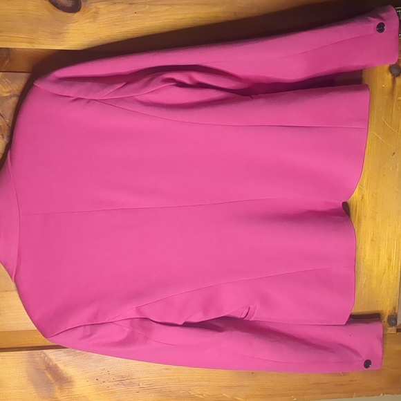 JULES & LEOPOLD* notch collar long sleeve 1 button close crop blazer jacket sz S - Picture 11 of 11